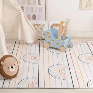 Kids' room with toy cart and animal decor