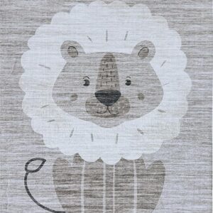 Illustration of a cartoon lion with a mane.