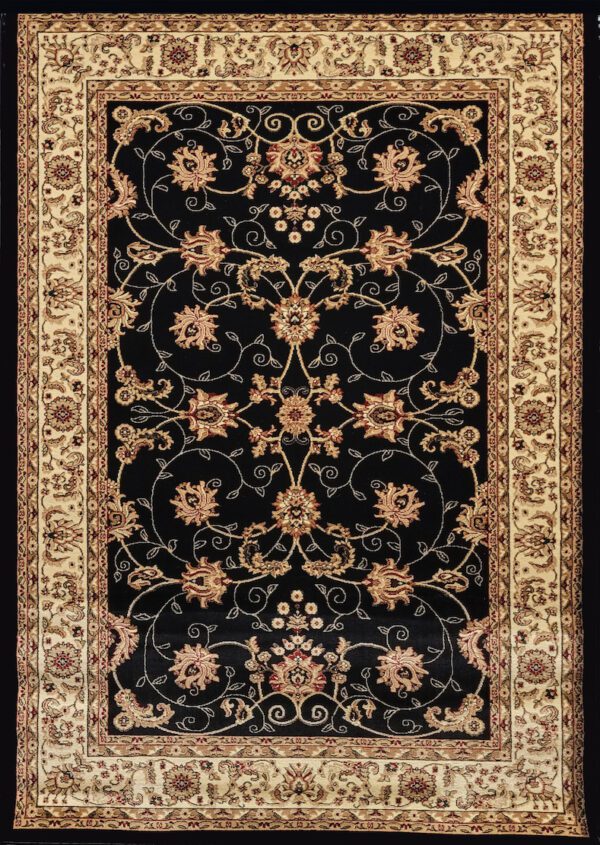 cosmos,antalia 2338 8802 black,area rug,runner,traditional,floral