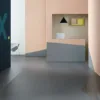 Modern minimalist office reception area