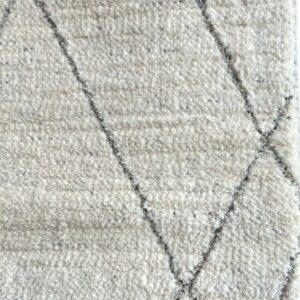 Close-up of a white textured rug.