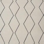 Beige rug with black zigzag pattern
