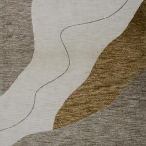 Abstract earthy tone pattern rug design