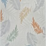 Colorful abstract leaf pattern on textured background.