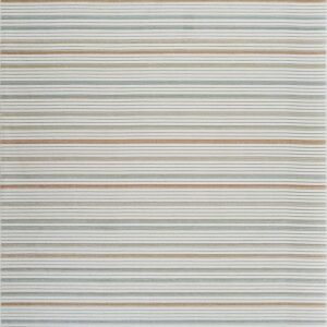 Multicolored horizontal striped pattern on fabric.