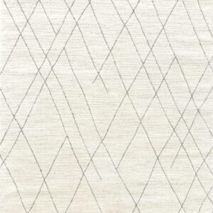 White rug with crisscross pattern