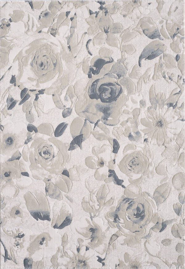 Abstract gray floral wallpaper pattern