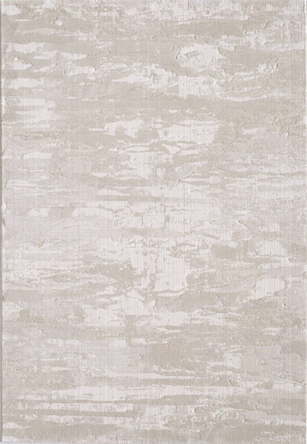 Textured off-white and beige area rug