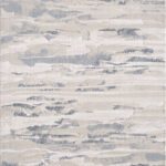 Abstract gray and white patterned carpet