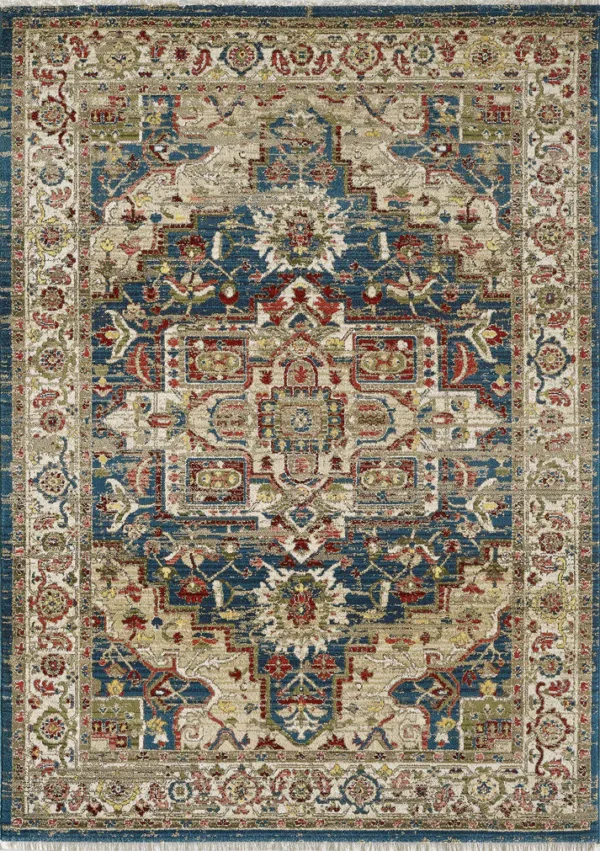 Vintage ornate Oriental rug with intricate details.