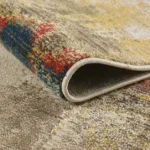 Colorful patterned rug corner