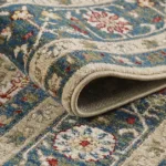 Close-up of detailed patterned carpet corner