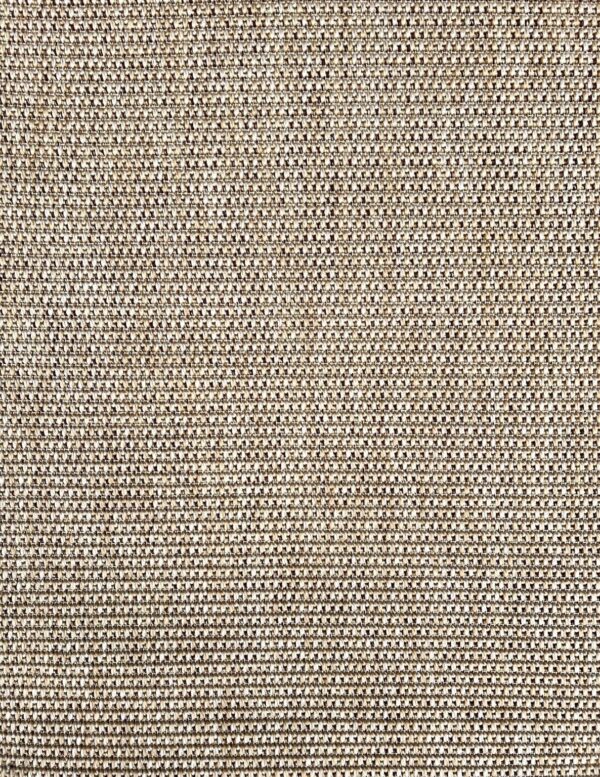 Close-up of beige woven fabric texture.