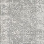 Gray vintage patterned area rug design