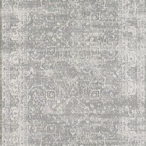 Gray vintage patterned area rug design