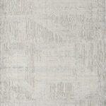 Textured gray and white pattern rug