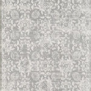 Gray ornate vintage-style area rug design