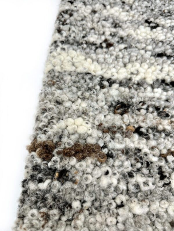 Close-up of textured wool rug pattern