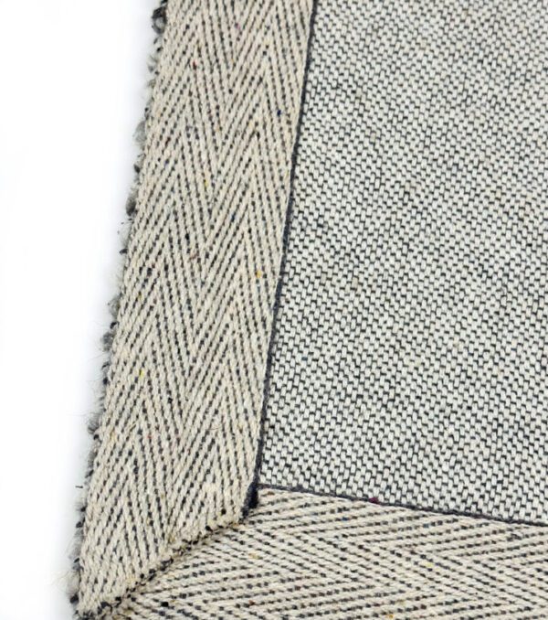 Herringbone woven textile close-up