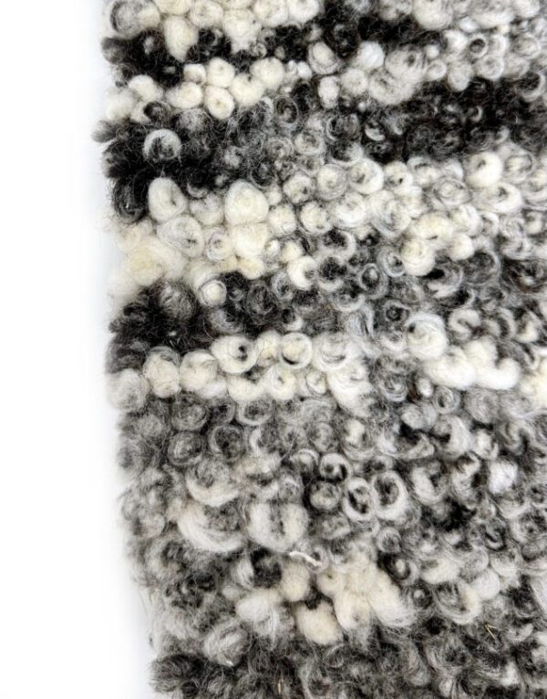 Close-up of wool texture in black and white