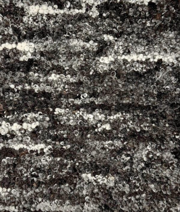 Close-up of gray textured fabric pattern.