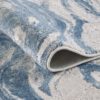 Close-up of blue and white textured rug