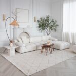 Elegant white living room with modern decor