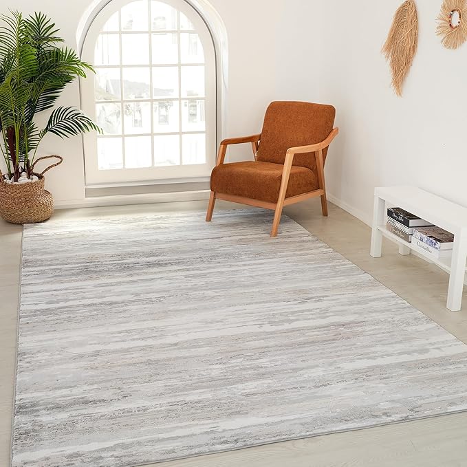 Cozy living room with chair and rug