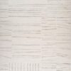 Beige rug with thin horizontal and vertical lines.