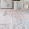 Modern geometric rug with abstract design