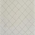 Cream rug with abstract gray line pattern