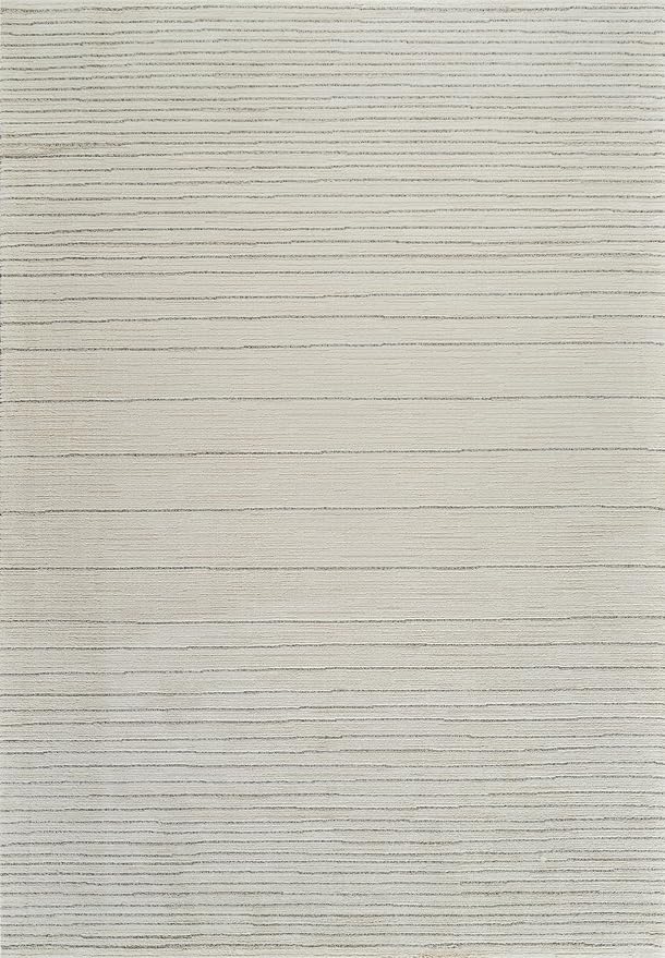 Light beige rug with horizontal stripes