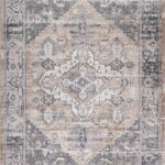 Vintage Persian-style rug with intricate patterns.