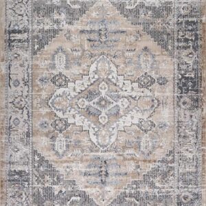Vintage Persian-style rug with intricate patterns.