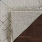 Corner of rug on wooden floor