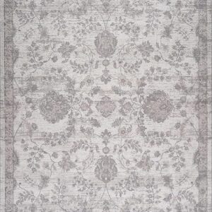 Vintage floral patterned rug with intricate details.
