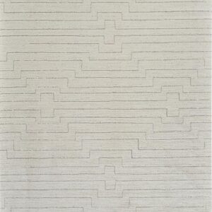 Light gray carpet with geometric patterns