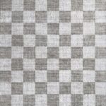 Gray and white checkered fabric pattern