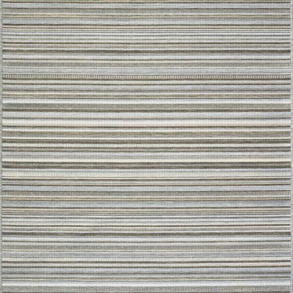 Gray striped textured fabric pattern area rug