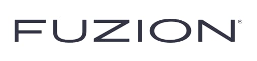 Fuzion logo in bold black font