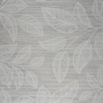 Decorative leaf pattern on textured gray background