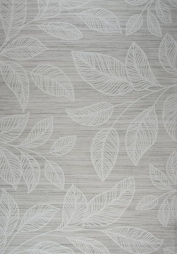 Decorative leaf pattern on textured gray background