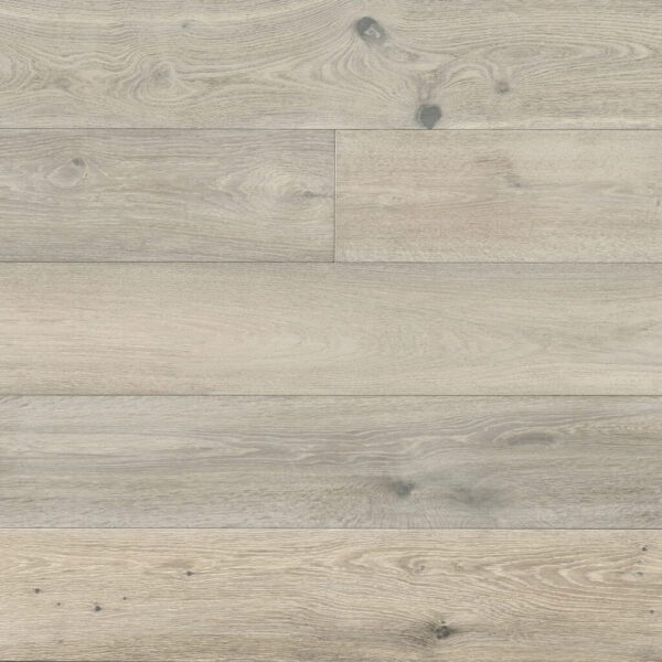Light gray wooden floor panels with natural texture.
