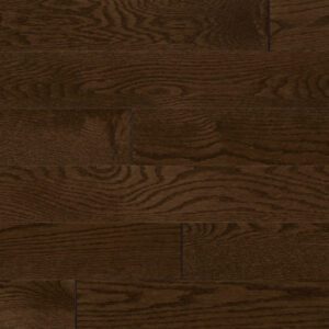 Dark brown wood flooring with natural grain pattern.