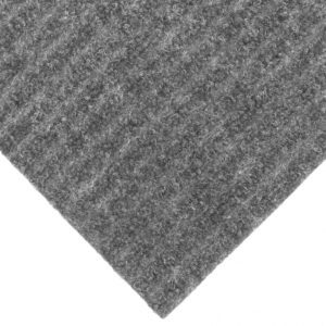 Gray textured carpet corner detail