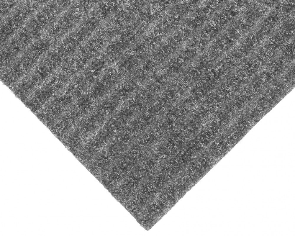 Gray textured carpet corner detail