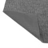 Gray textured mat corner with folded edge