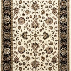 Ornate Persian-style rug with floral patterns