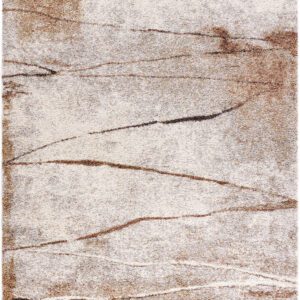 Beige and brown abstract pattern rug