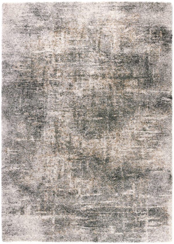 Abstract textured gray area rug